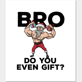 Workout Lifting Lifter Santa Claus Gym Christmas Fitness Posters and Art